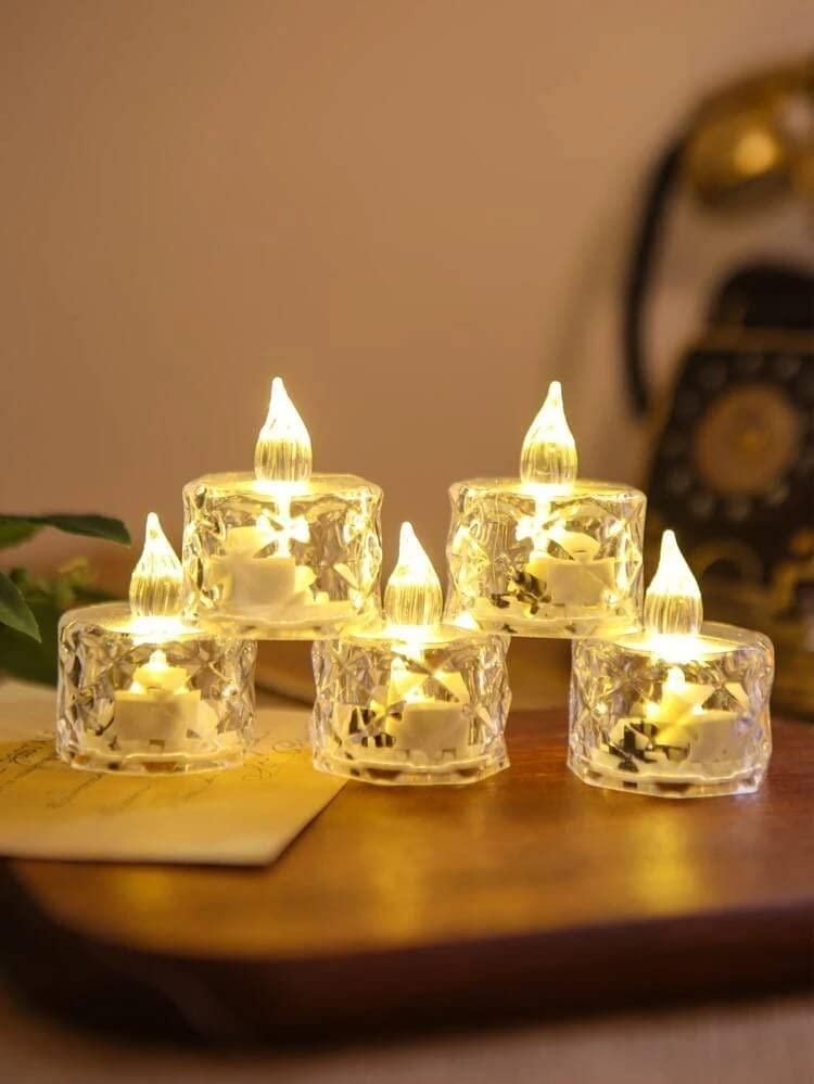 🪔 Decorative Crystal Candles | BUY 2 GET 2 FREE |