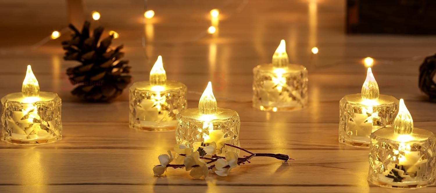 🪔 Decorative Crystal Candles | BUY 2 GET 2 FREE |