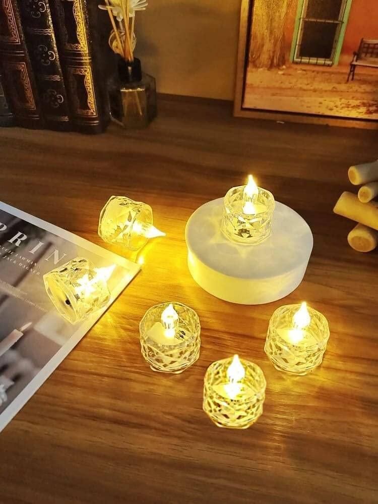 🪔 Decorative Crystal Candles | BUY 2 GET 2 FREE |